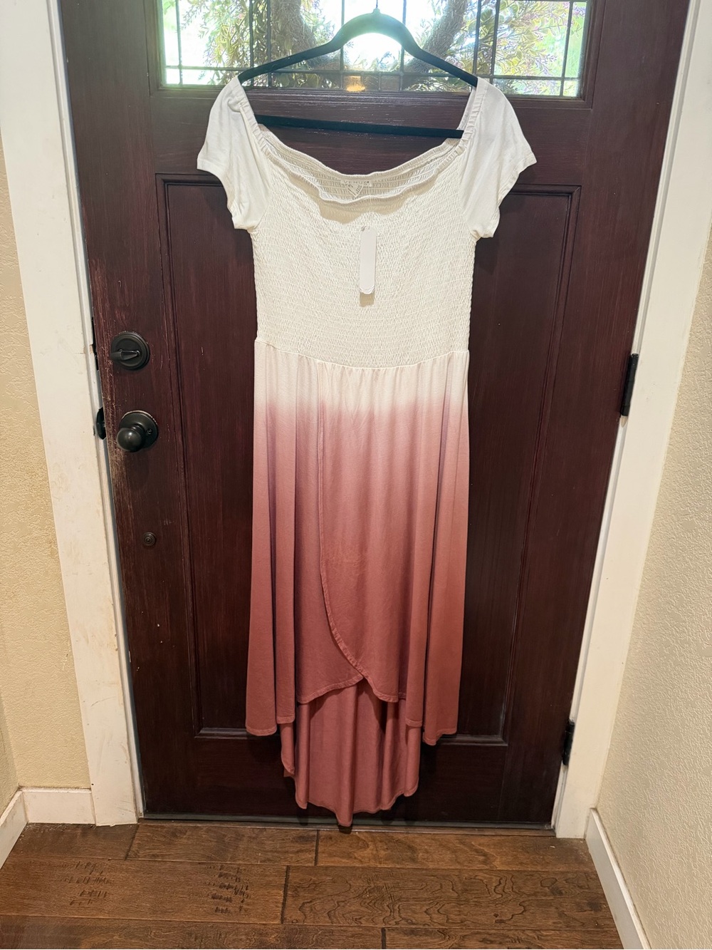 VENUS White to Mauve Ombre Maxi Dress